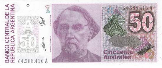 Argentinien p326b3 50 Australes 1986